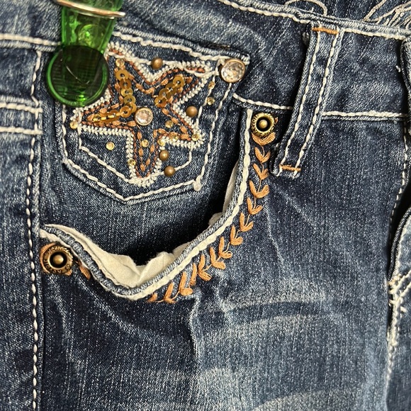 Revolution By Revolt Girls Jeans Embellished Size 10 - Picture 4 of 8